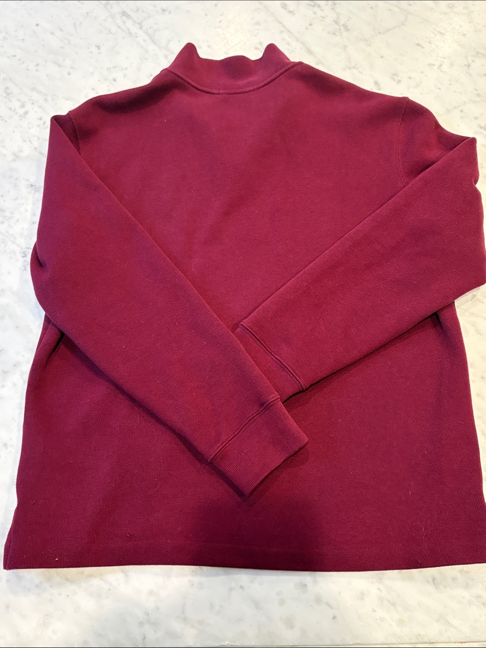 Like New, Ralph Lauren, Estate-Rib Quarter-Zip Pullover, Classic Wine, Size Med - Picture 11 of 11